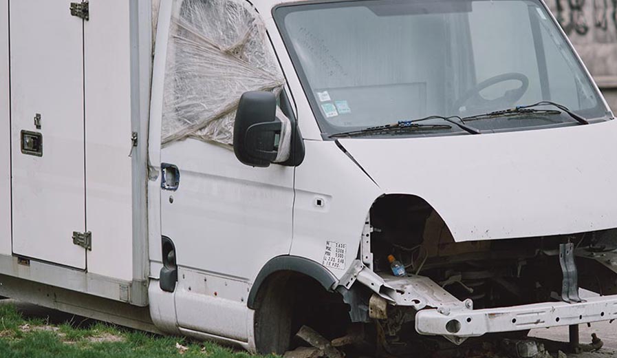 damaged van body in Southlake