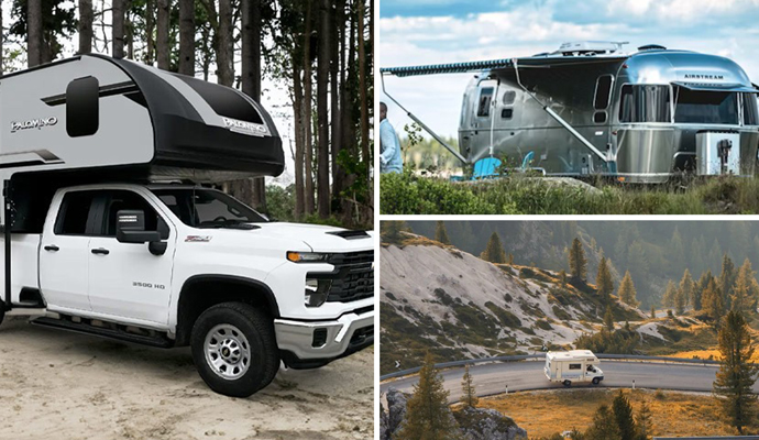 Collage of various brands RV