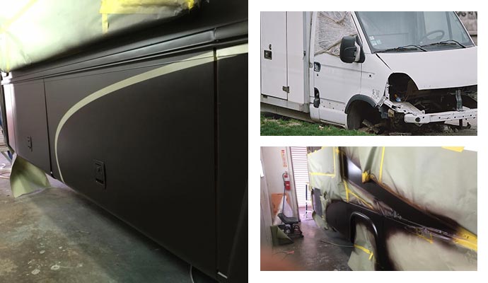 RV collision repair and painting service