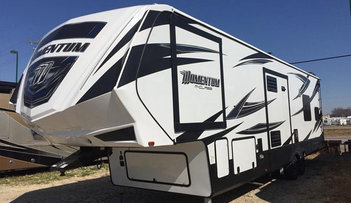 New white color painted RV