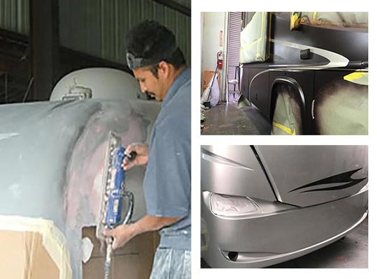 Professional worker giving RV repair and other services