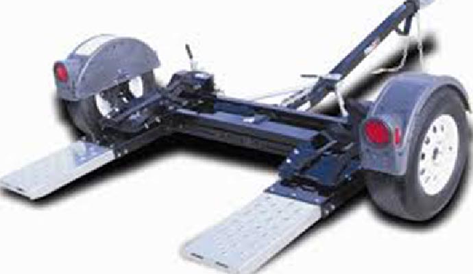 Tow dolly for Pro racing vehicle transport